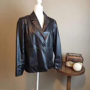Mountain Lake Faux Leather Jacket Sz L Dark Brown